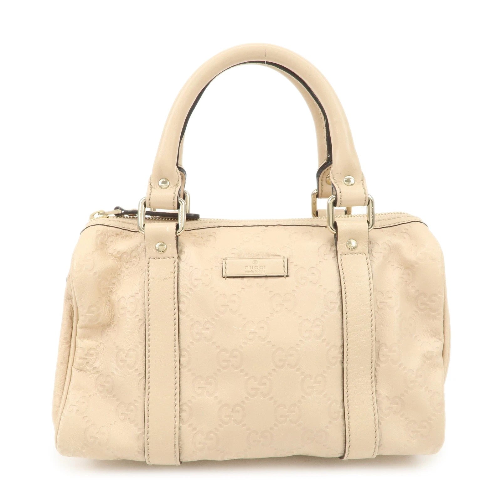 Gucci Mini Boston Bag - Pink Beige, Guccissima Leather