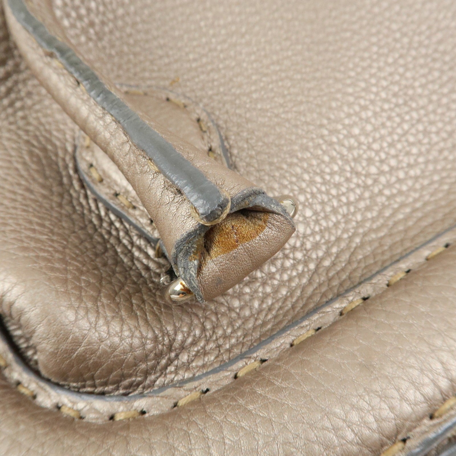 Fendi Hand Bag - Greige, Leather