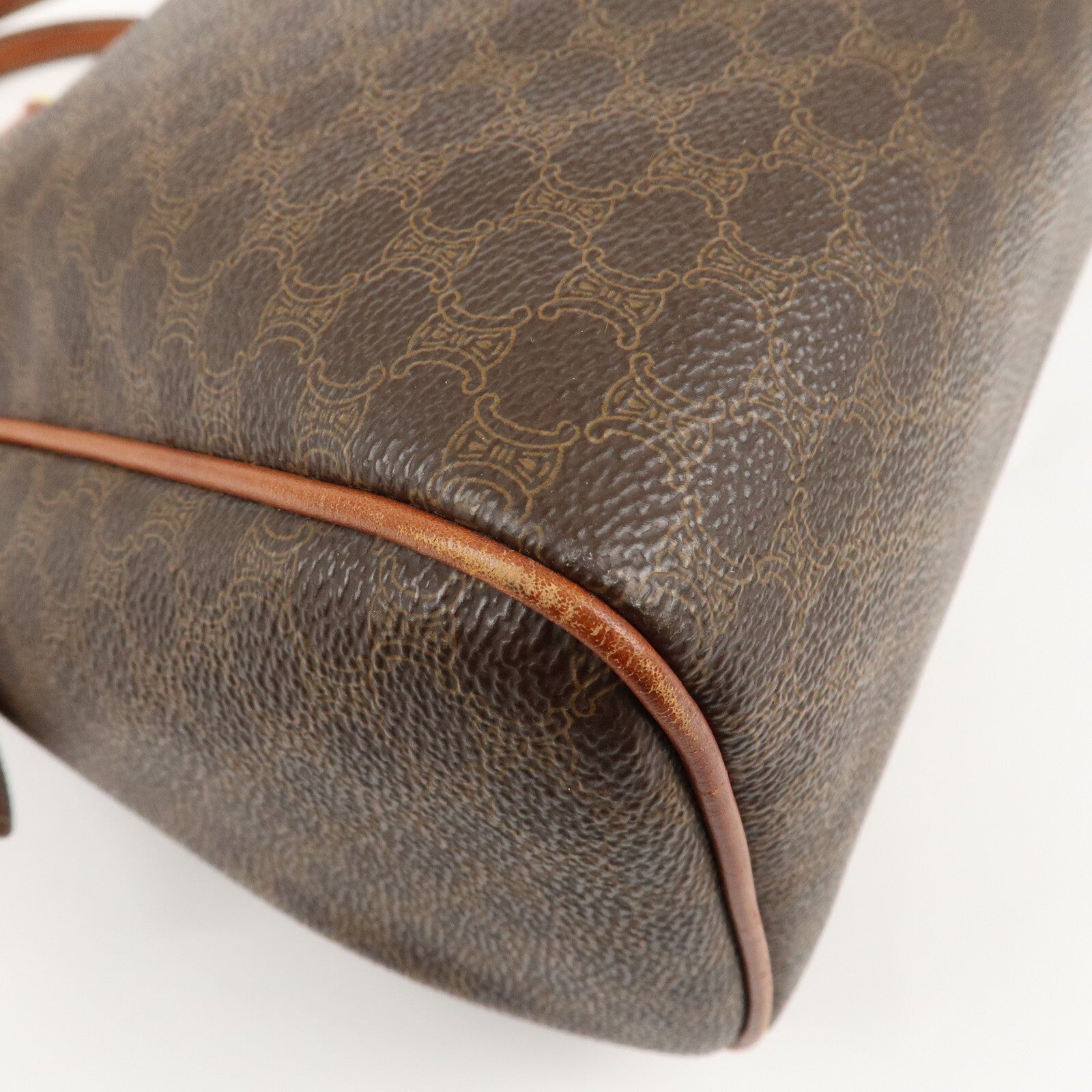 Celine Macadam PVC Leather Boston Bag - Brown, PVC, Leather