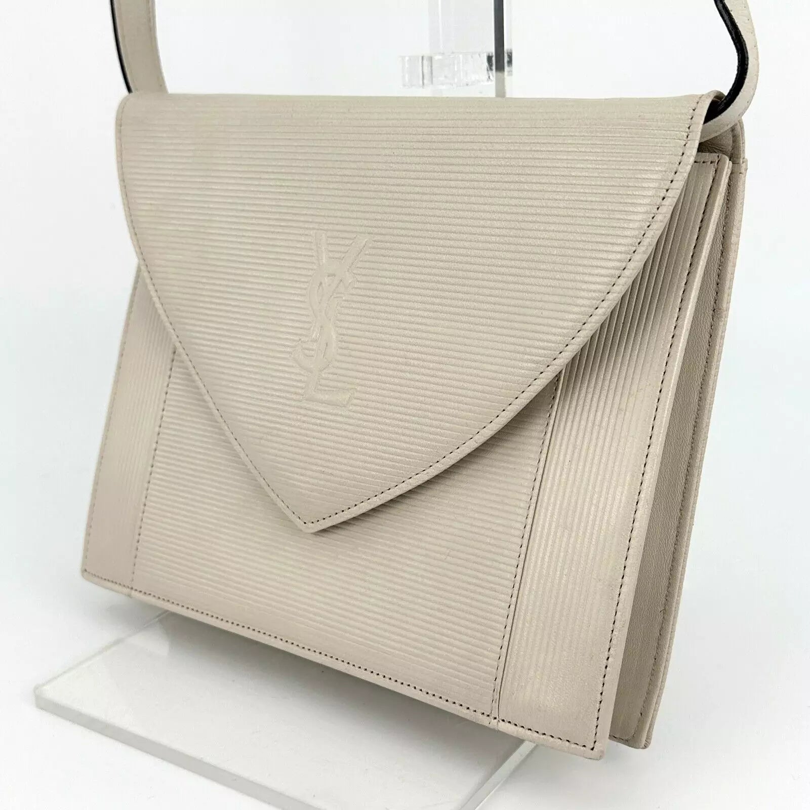 Yves Saint Laurent YSL Shoulder Bag - Ivory, Leather