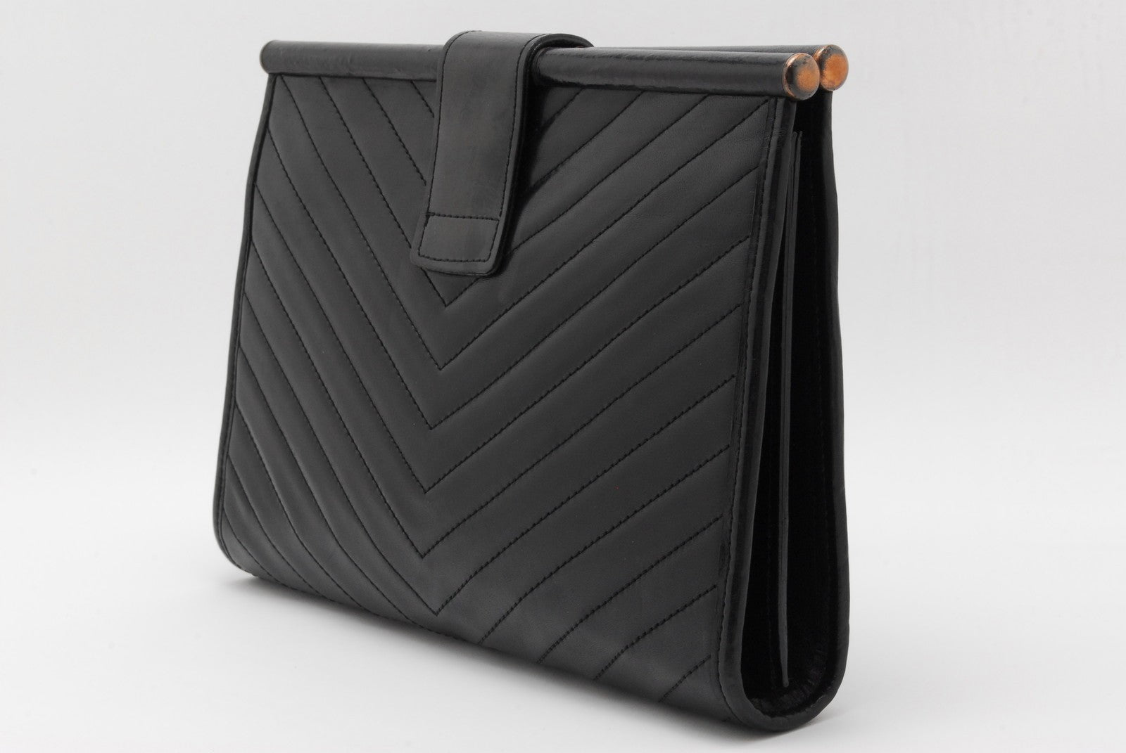 Saint Laurent Yves Clutch Bag - Black, Leather