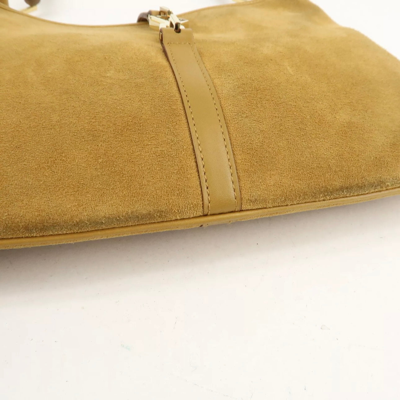 GUCCI Bamboo Suede Leather Shoulder Bag