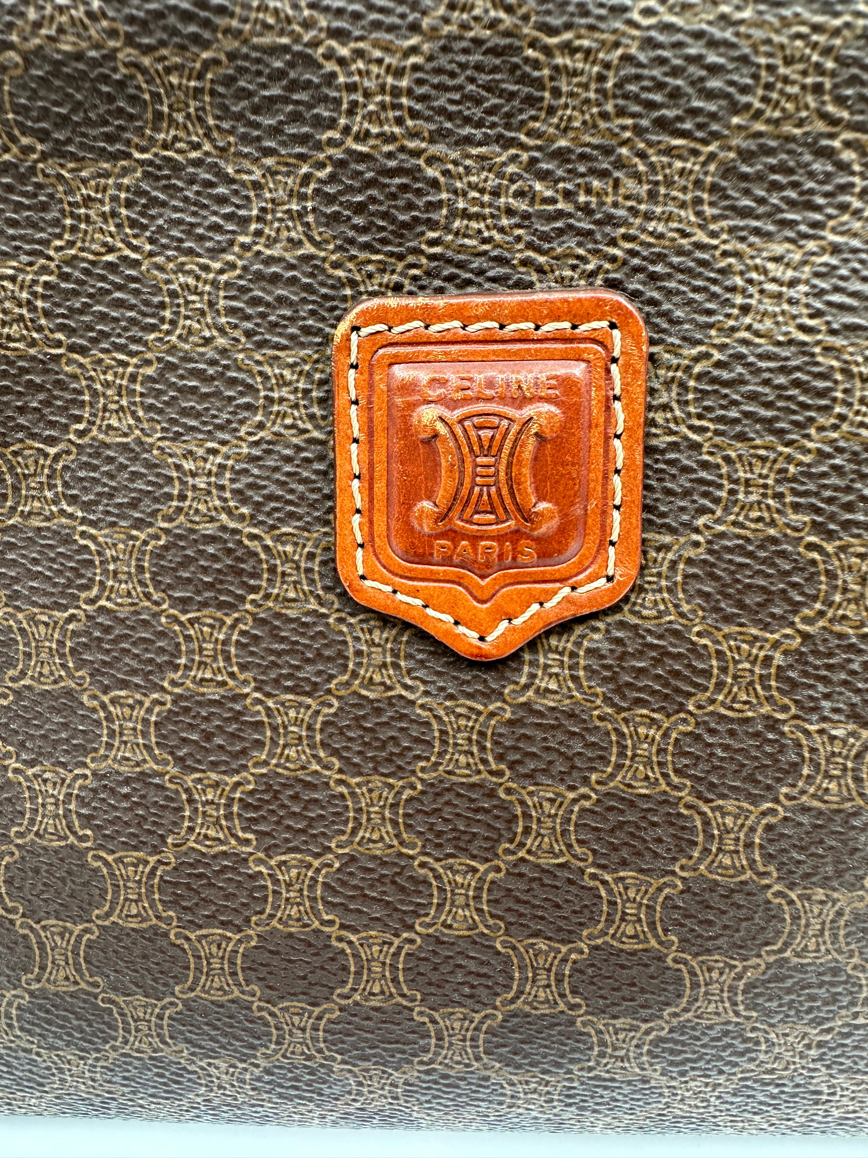 Macadam Canvas pouch Leather Brown