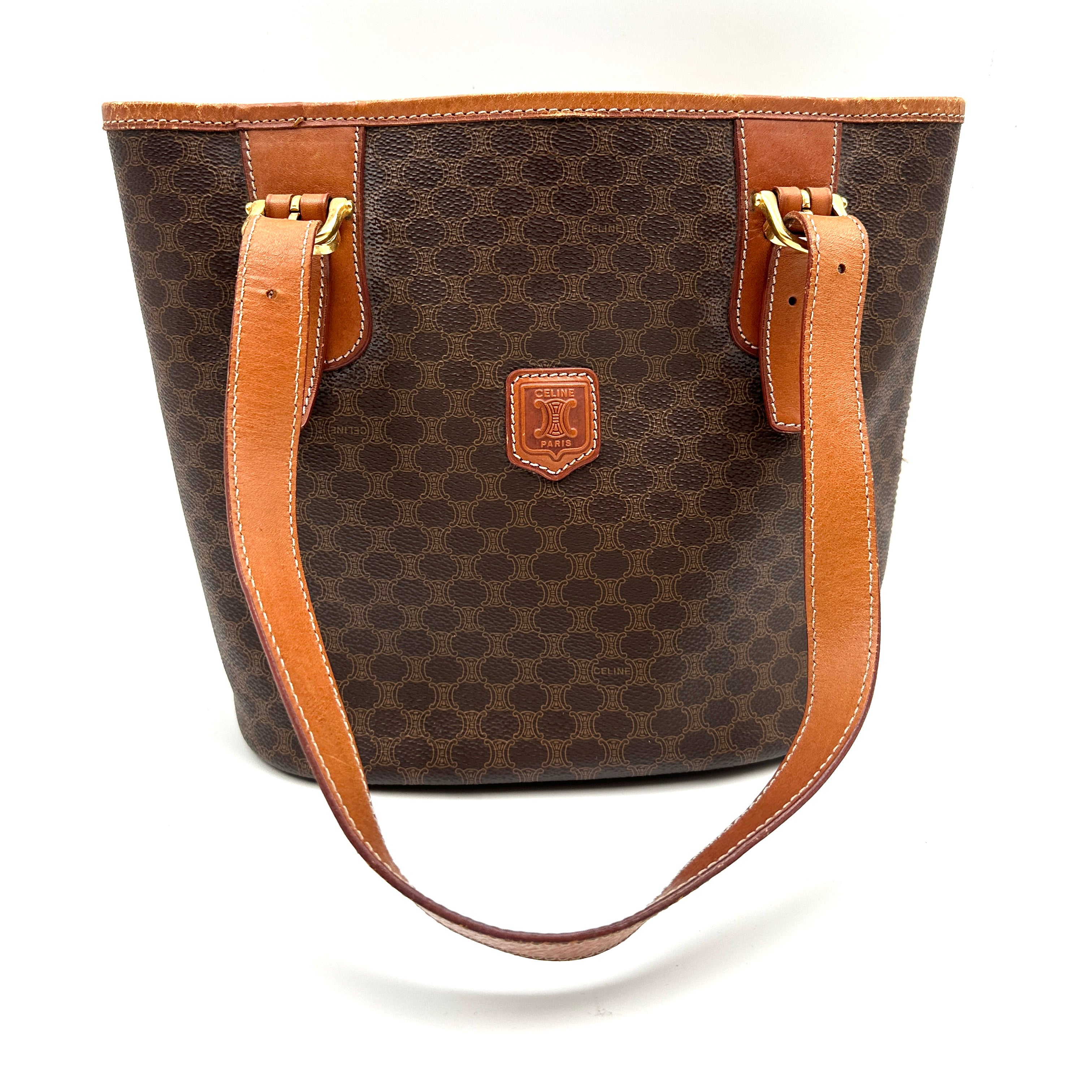 Bucket Tote Bag Macadam Pattern Triomphe