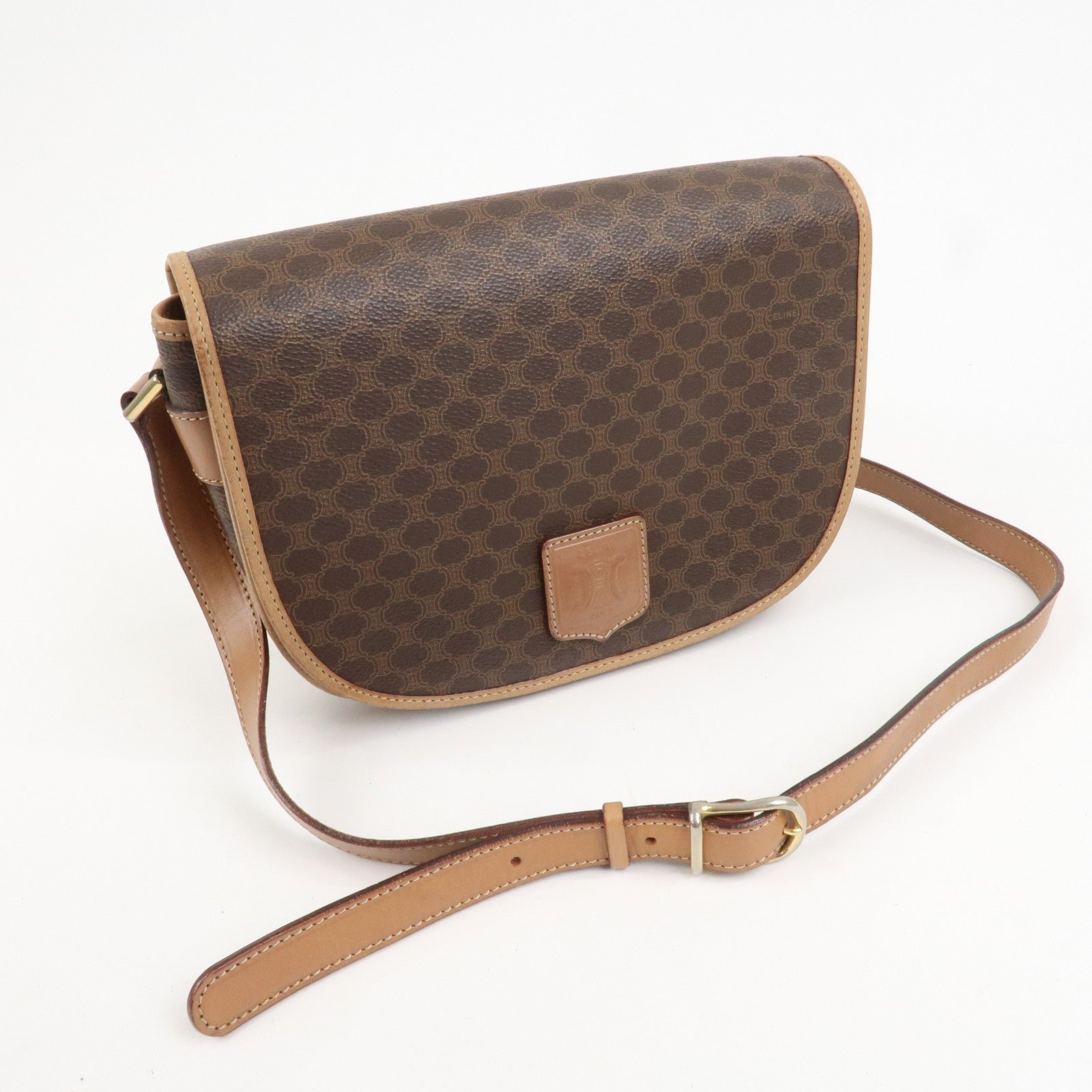 Celine Macadam Shoulder Bag - Brown, PVC