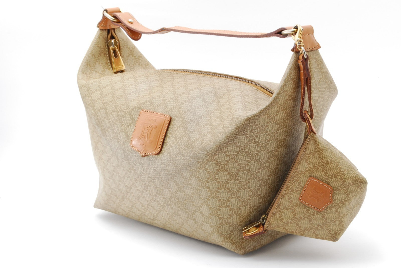 Celine Macadam Handbag - Beige, PVC