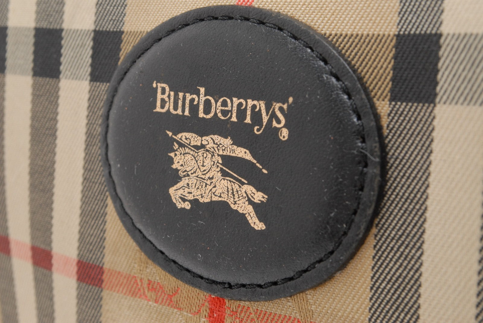 Burberry Nova Check Hand Mini Boston Bag - Black, Canvas