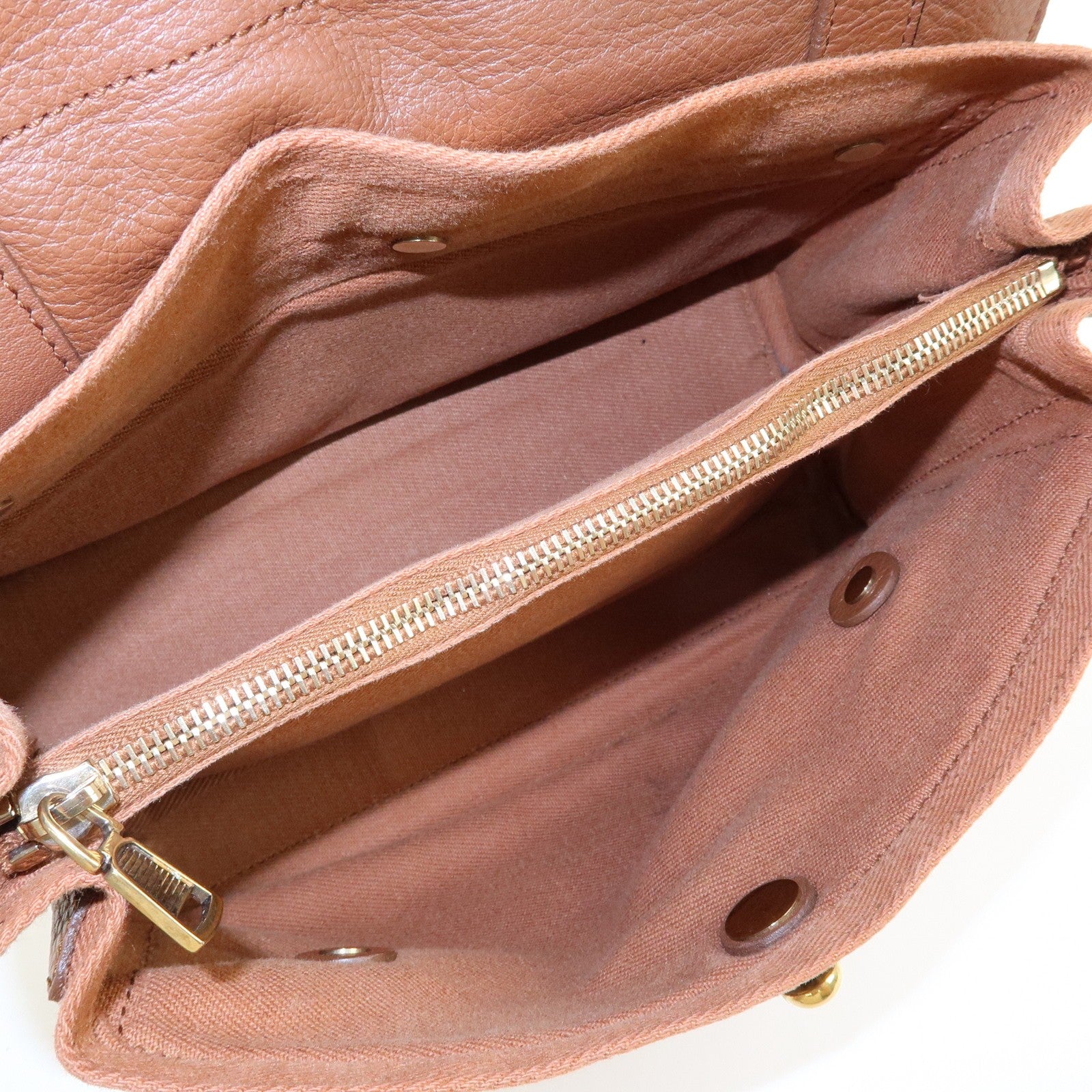 SAINT LAURENT PARIS Muse Two Leather Hand Bag Brown