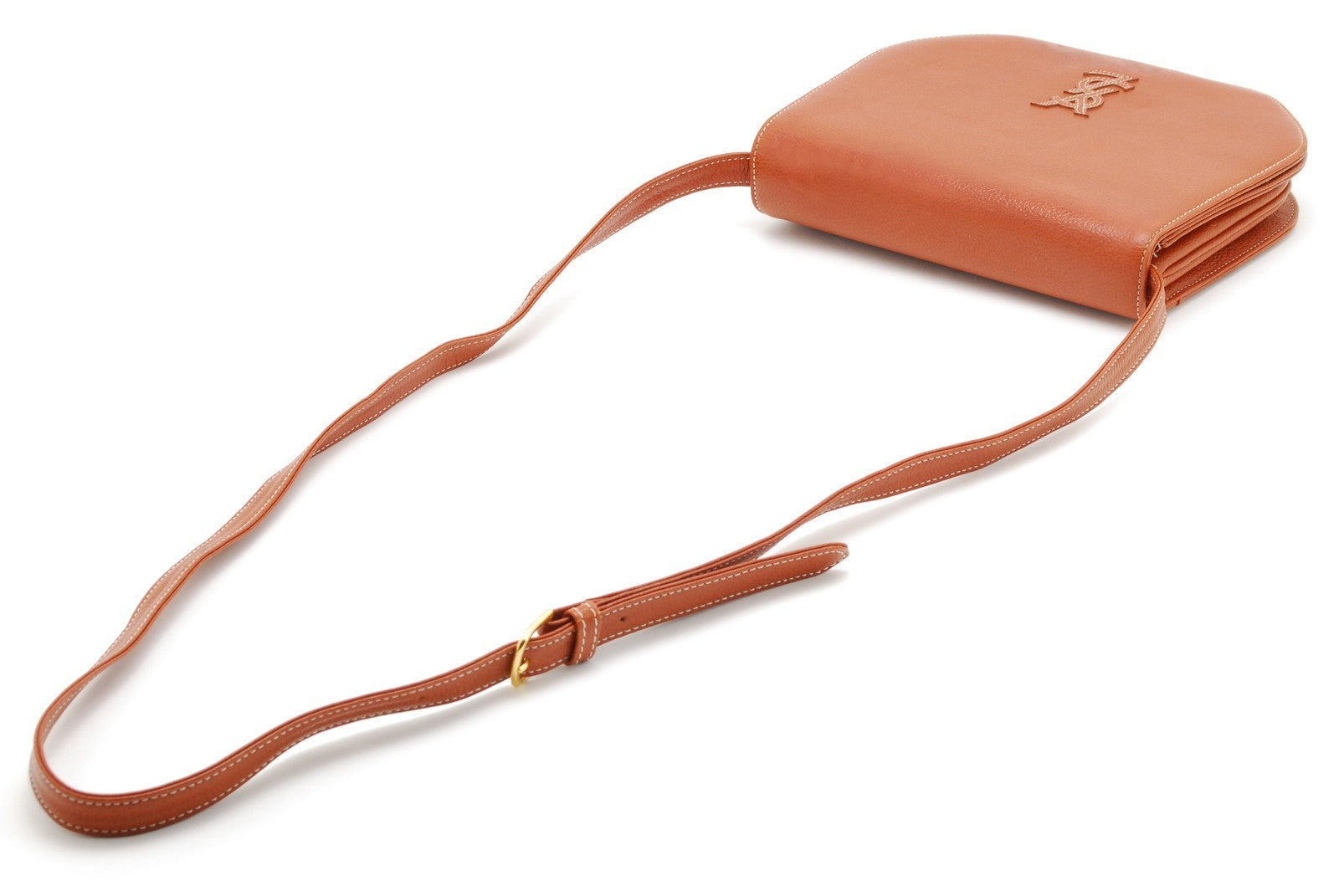 Saint Laurent Yves Cassandra Shoulder Bag - Brown, Leather