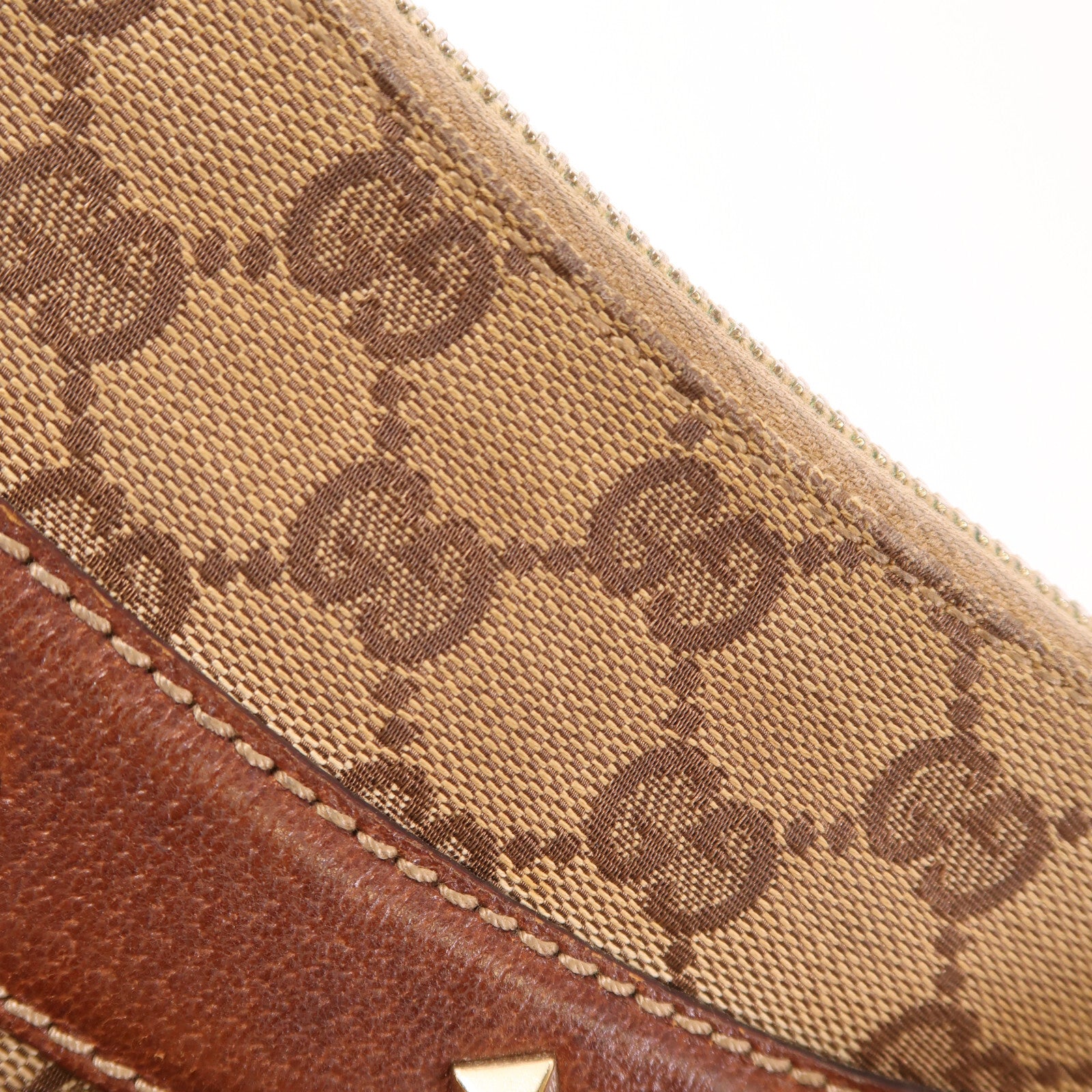 Gucci GG GHW Bamboo Handbag - Brown, Canvas