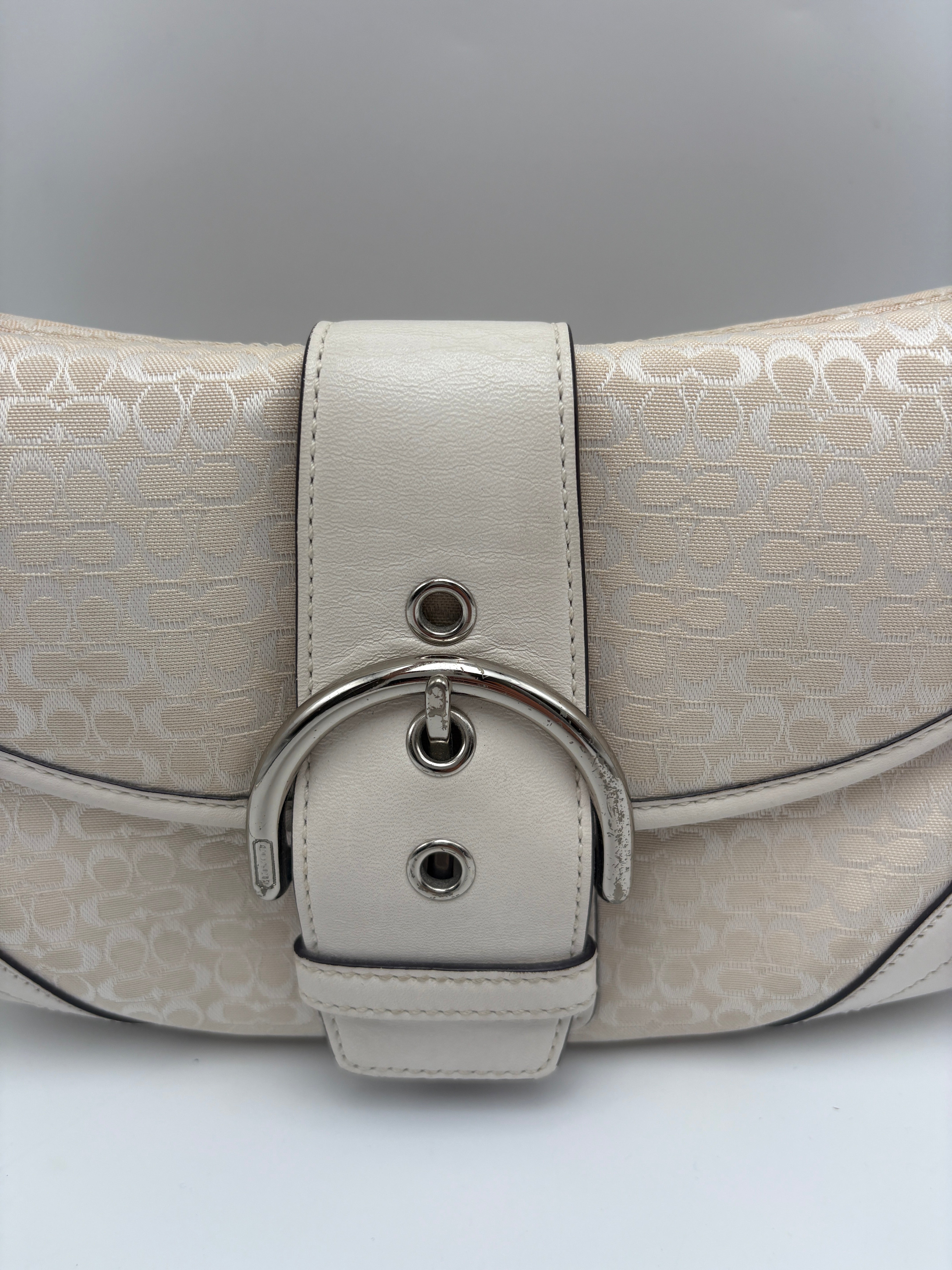 Coach Signature White Bag