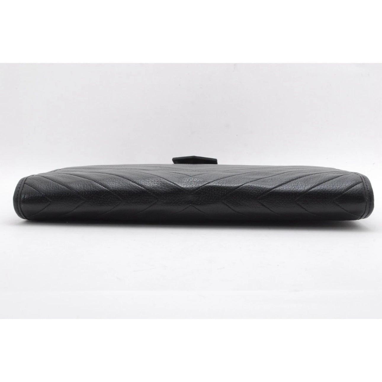 Saint Laurent black leather clutch