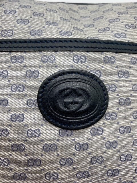 Gucci Micro GG Mini Boston Bag - Navy, PVC