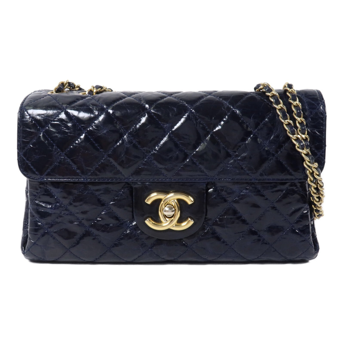 Chanel CC Chain Shoulder Bag - Blue, Calfskin Leather- מגיע עם כרטיס ושקית אבק