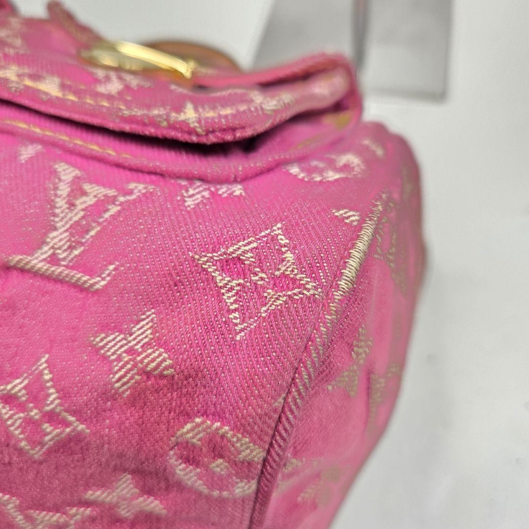 Louis Vuitton Monogram Denim Neo Speedy Handbag - Pink x Beige, Denim Leather