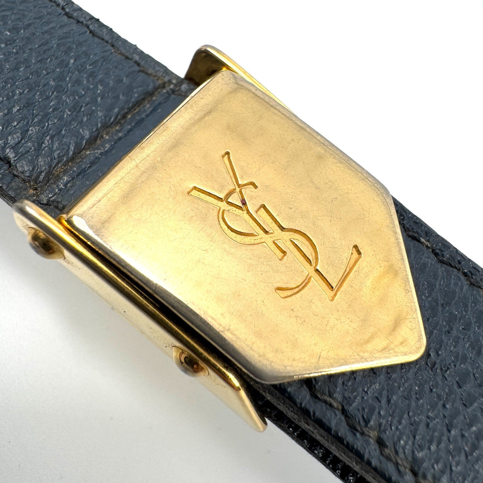 Saint Laurent YSL Shoulder Bag - Navy, Leather