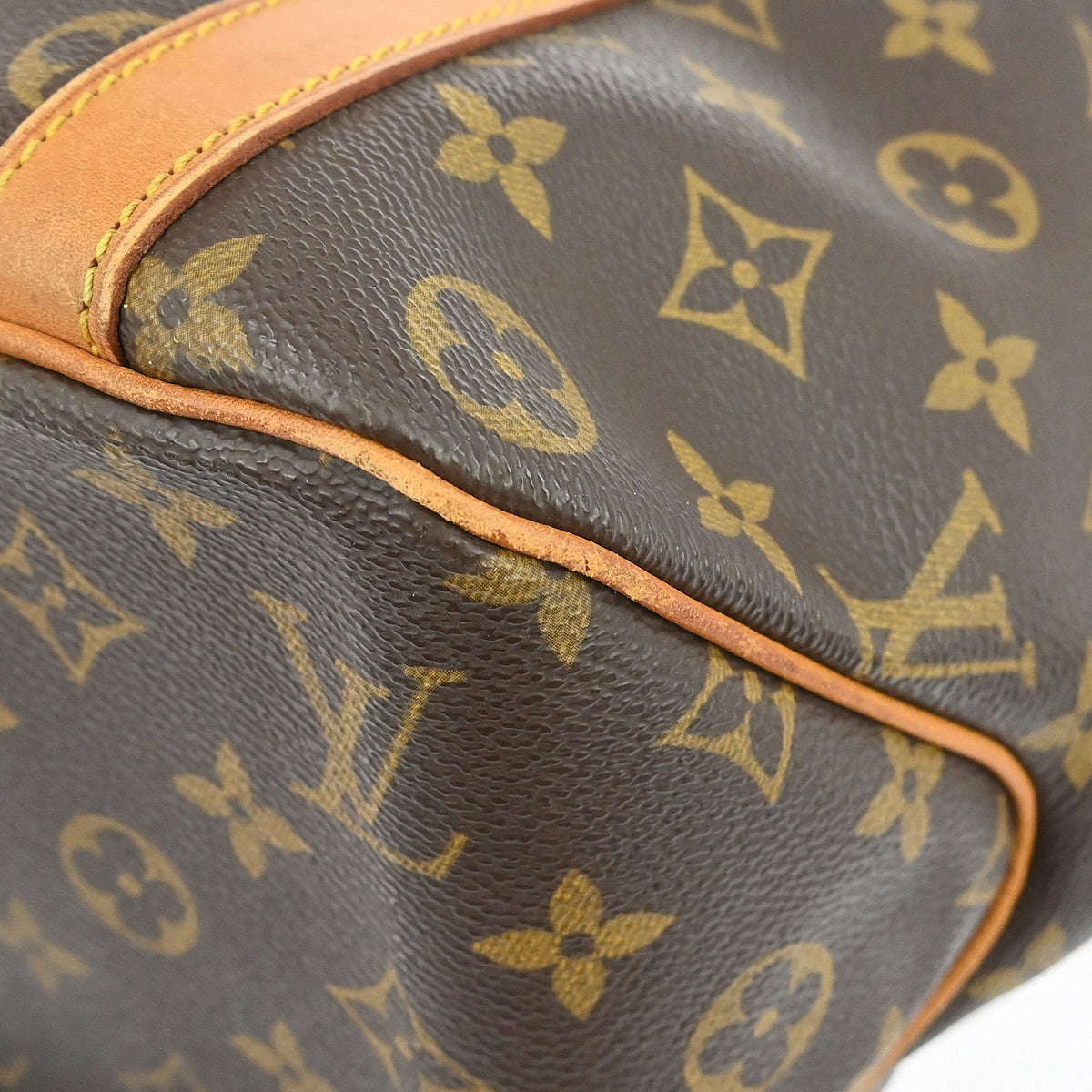 Louis Vuitton Sac Shopping Shoulder Bag - Browns, Monogram Canvas, Leather