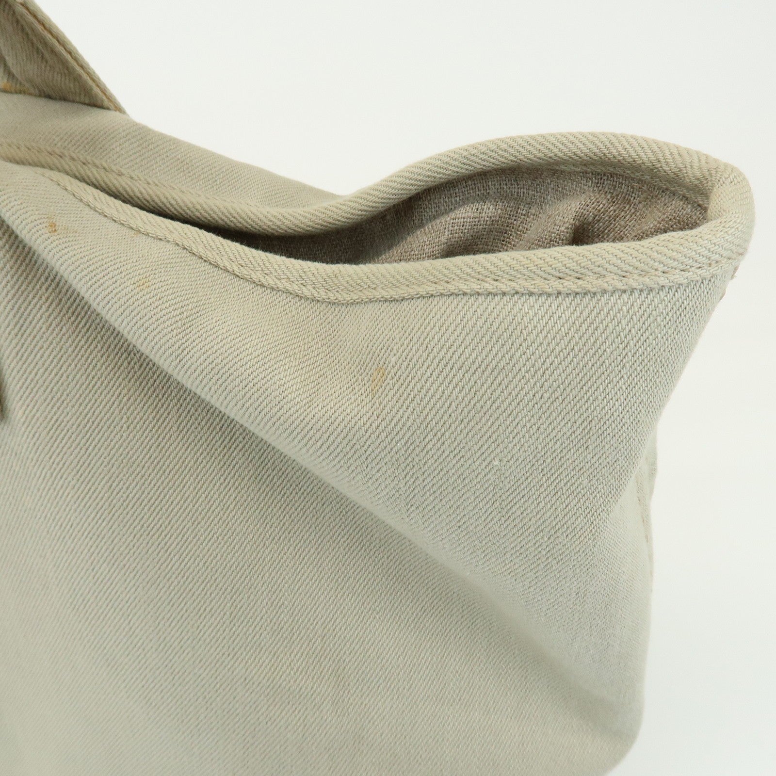Prada Triangle Logo Tote Bag - Light Beige, Denim