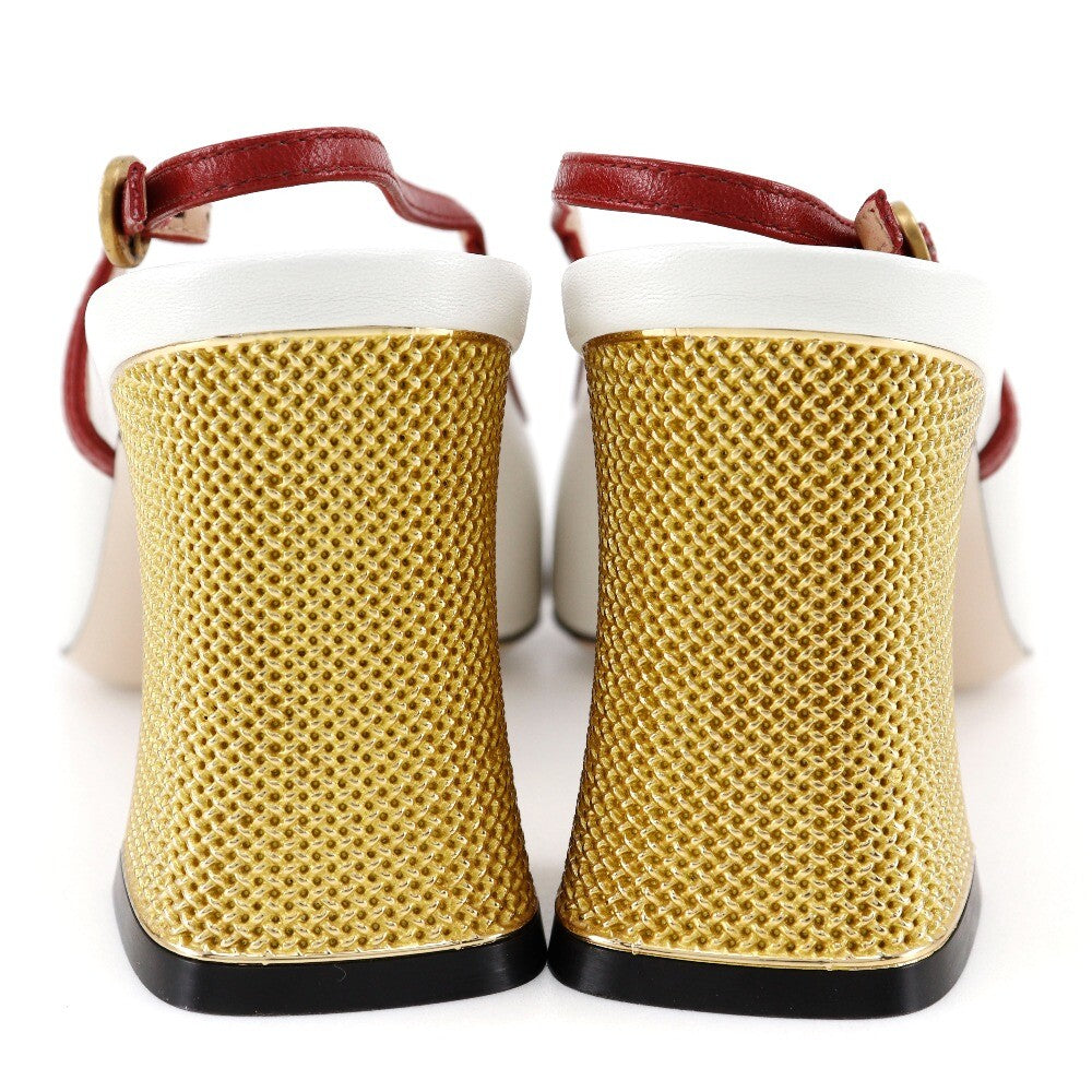Gucci Ribbon Sandals - Red, Leather
