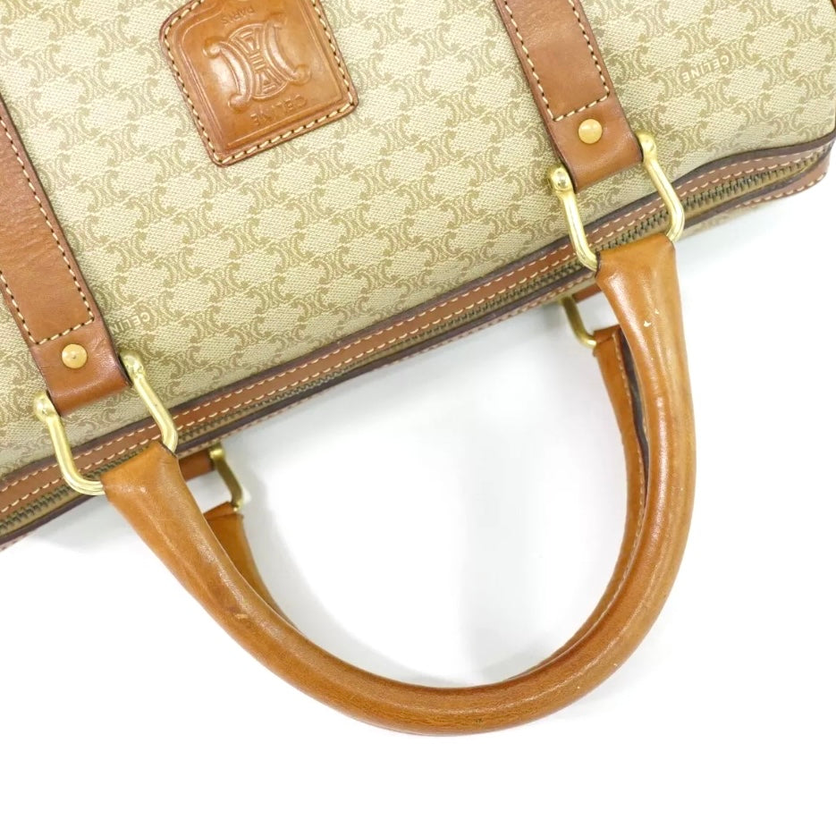 Macadam PVC Boston Handbag Beige