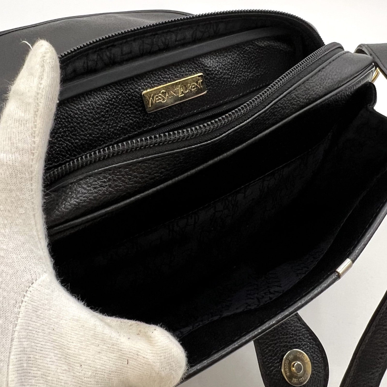 Saint Laurent Yves Shoulder Bag - Black, Leather