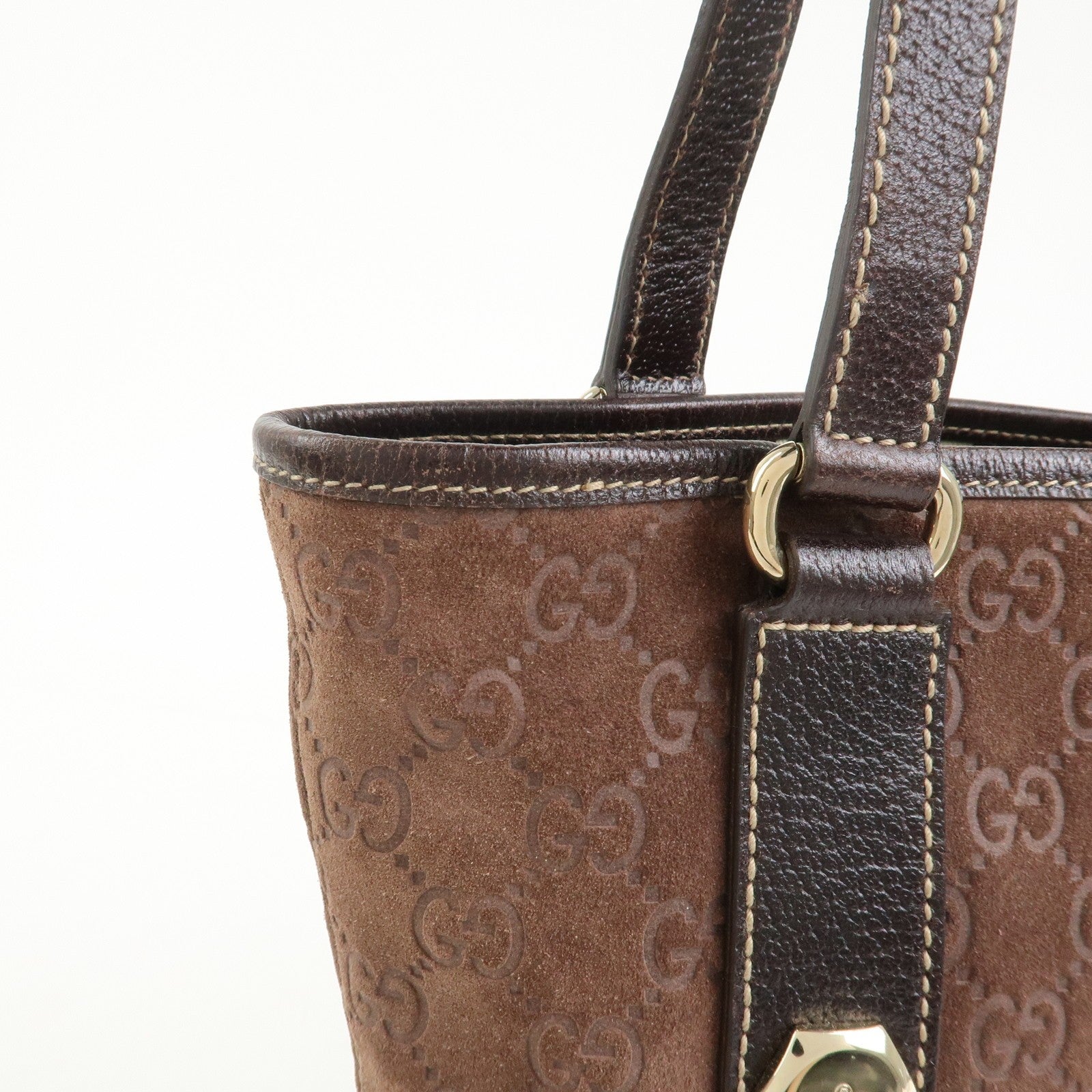 Gucci Tote Bag - Brown, Suede Leather