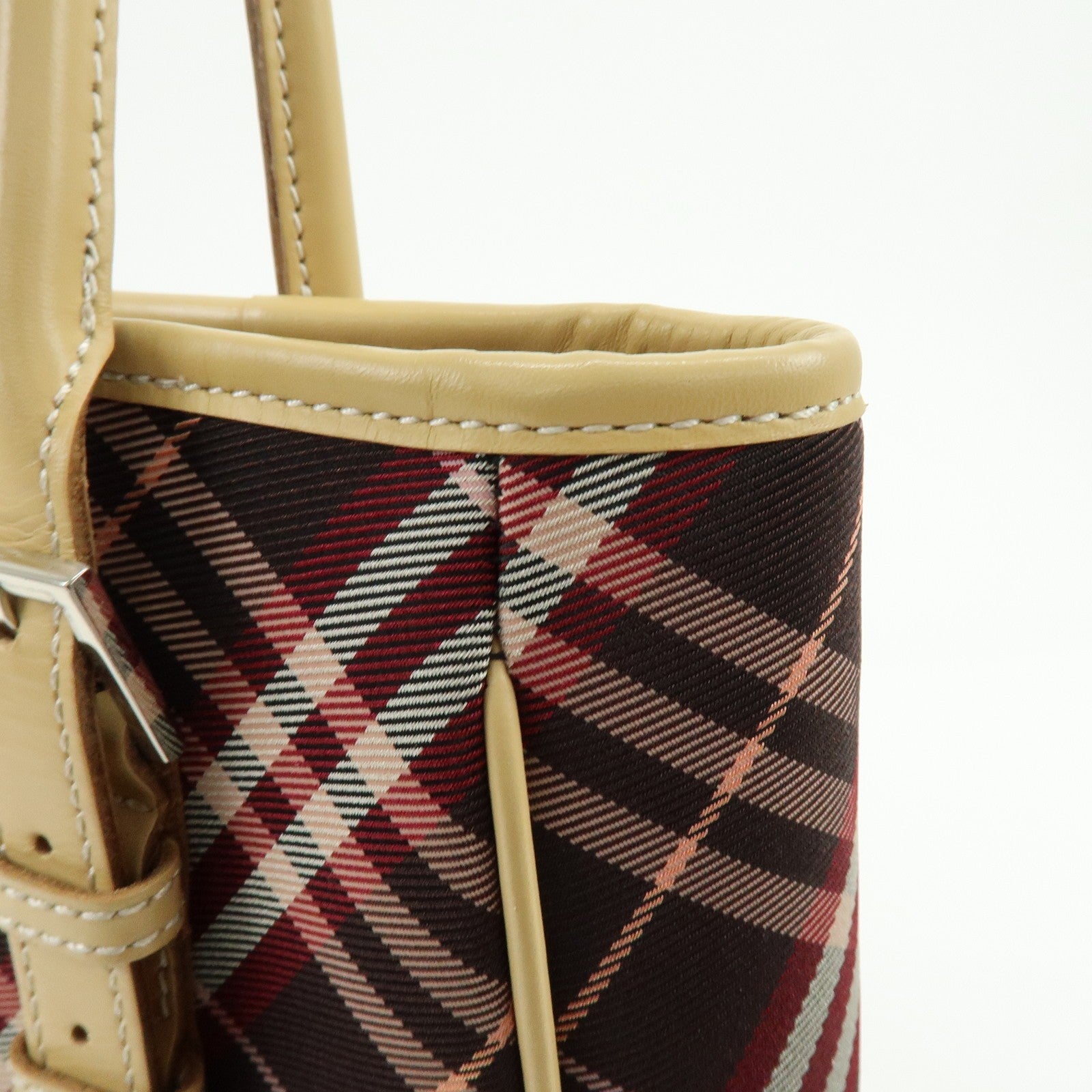 Burberry Tote Bag - Brown, Canvas and Leather