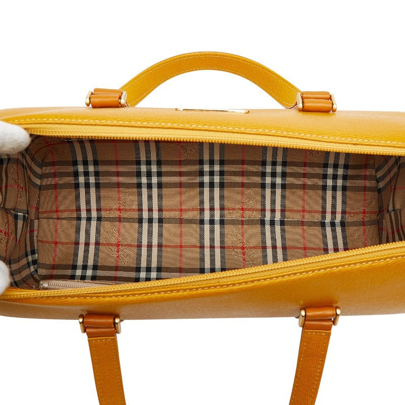 Burberry Nova Check Shadow Horse Handbag - Yellow, Leather