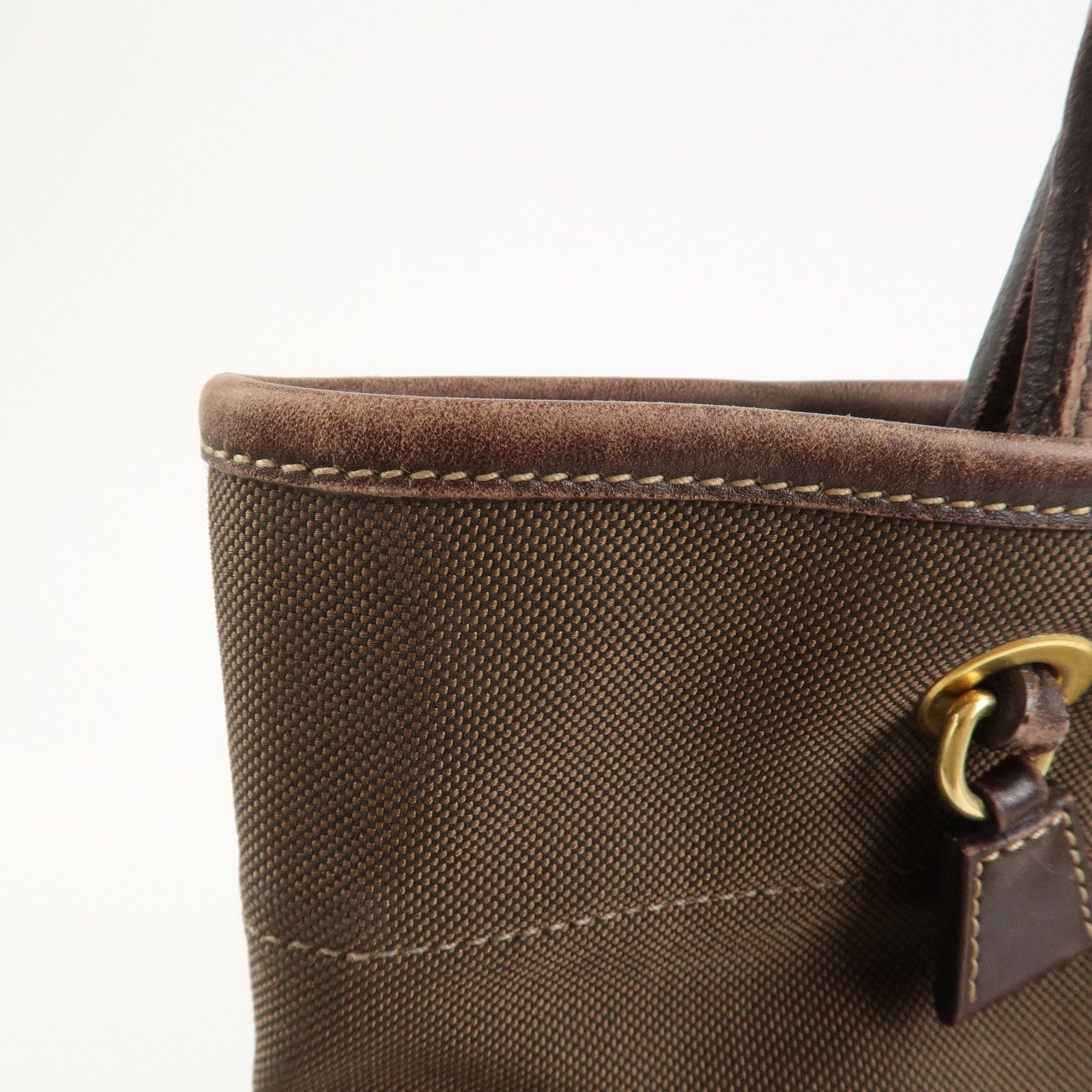 Prada Tote Bag - Brown, Jacquard Canvas, Leather