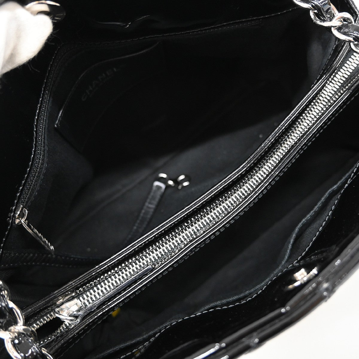 Chanel Duffle Handbag - Black, Patent Leather