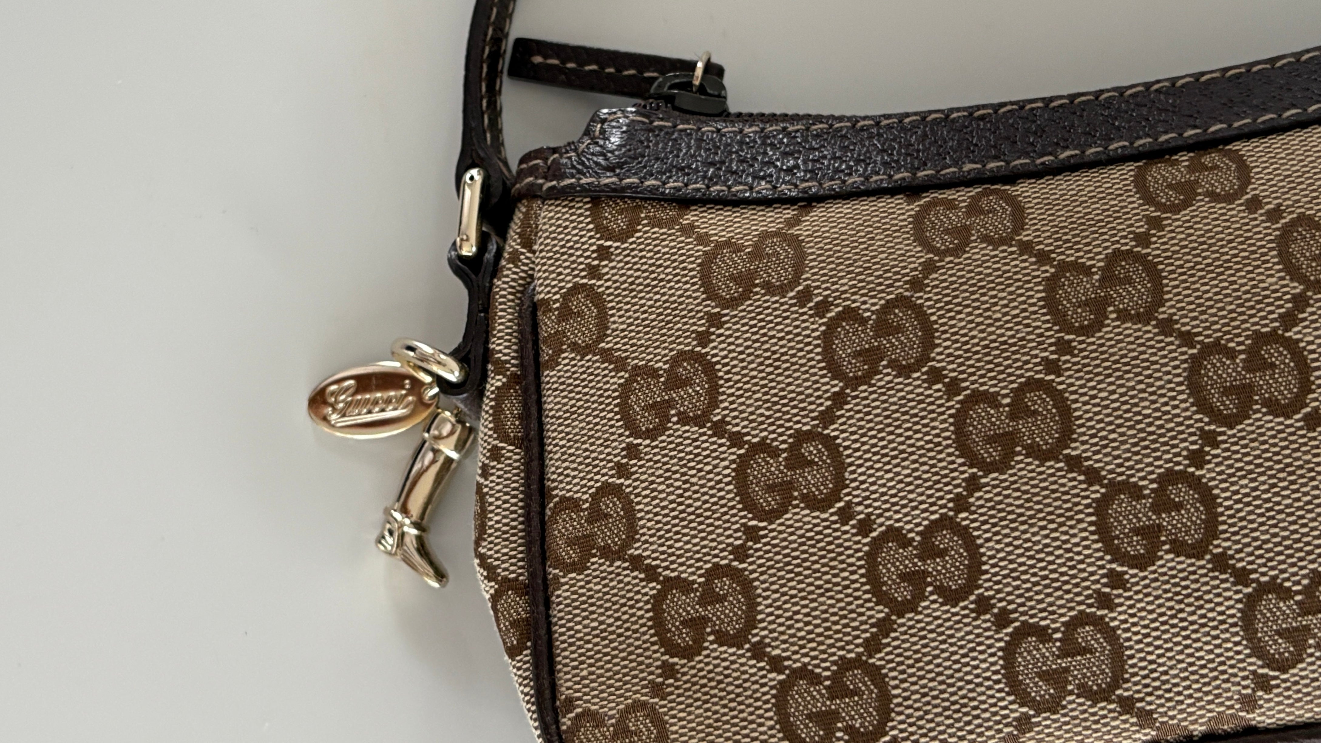 Gucci GG SHW Shoulder Bag Canvas Brown