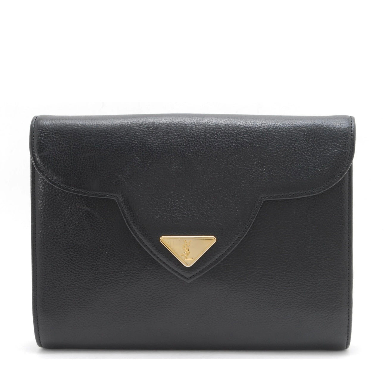 Saint Laurent Yves Clutch Bag - Black, Leather