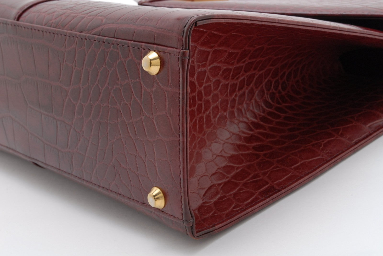 Yves Saint Laurent YSL Shoulder Bag Top Handle Handbag - Bordeaux, Leather