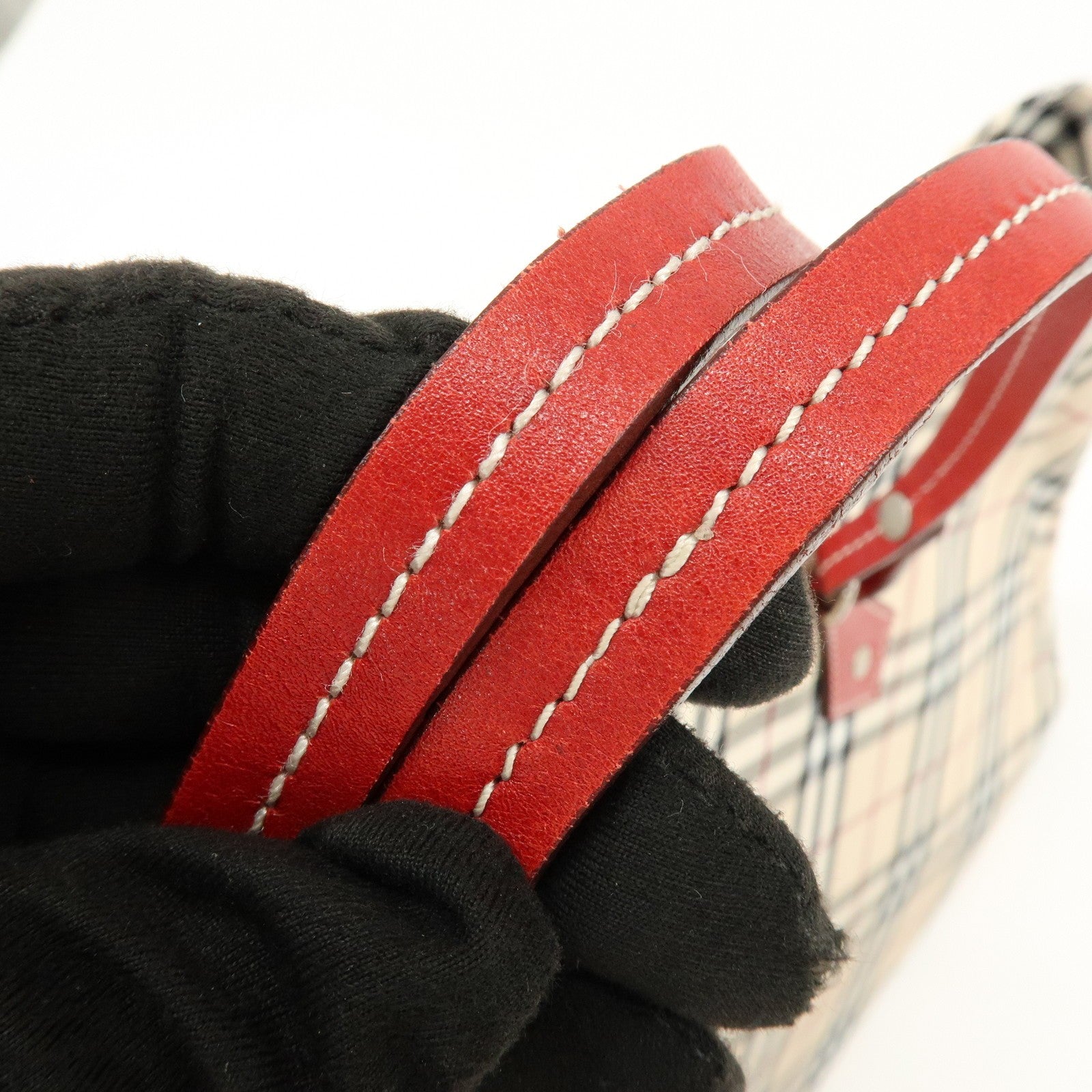 Burberry Blue Label Nova Plaid Tote Bag - Beige, Nylon and Leather