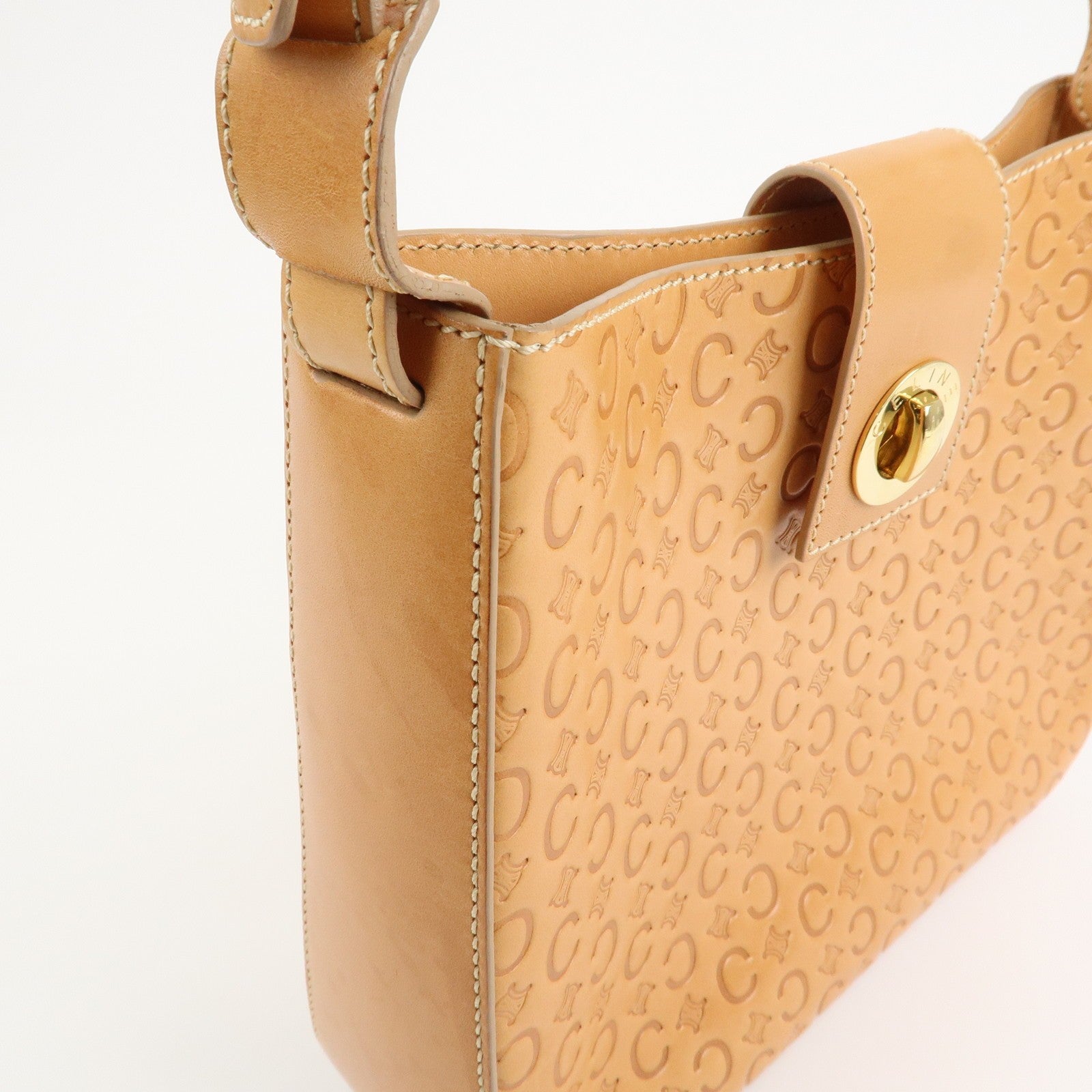 Celine C Macadam Shoulder Bag - Beige, Leather