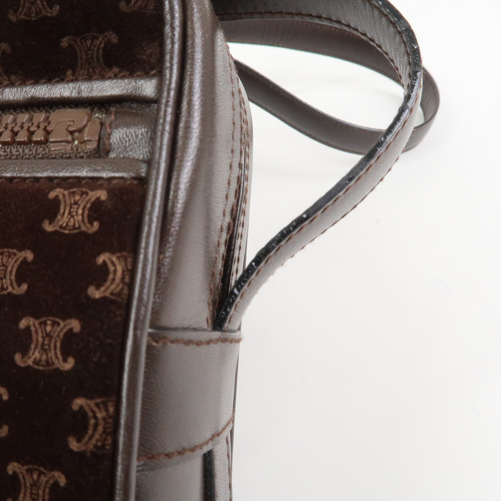 Celine Macadam Shoulder Bag - Brown, Suede Leather