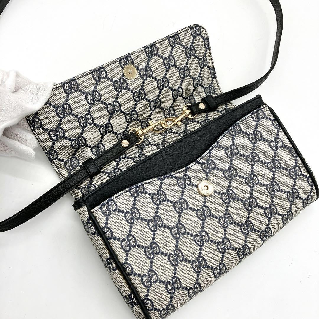 Gucci GG Supreme Shoulder Bag - Navy, PVC