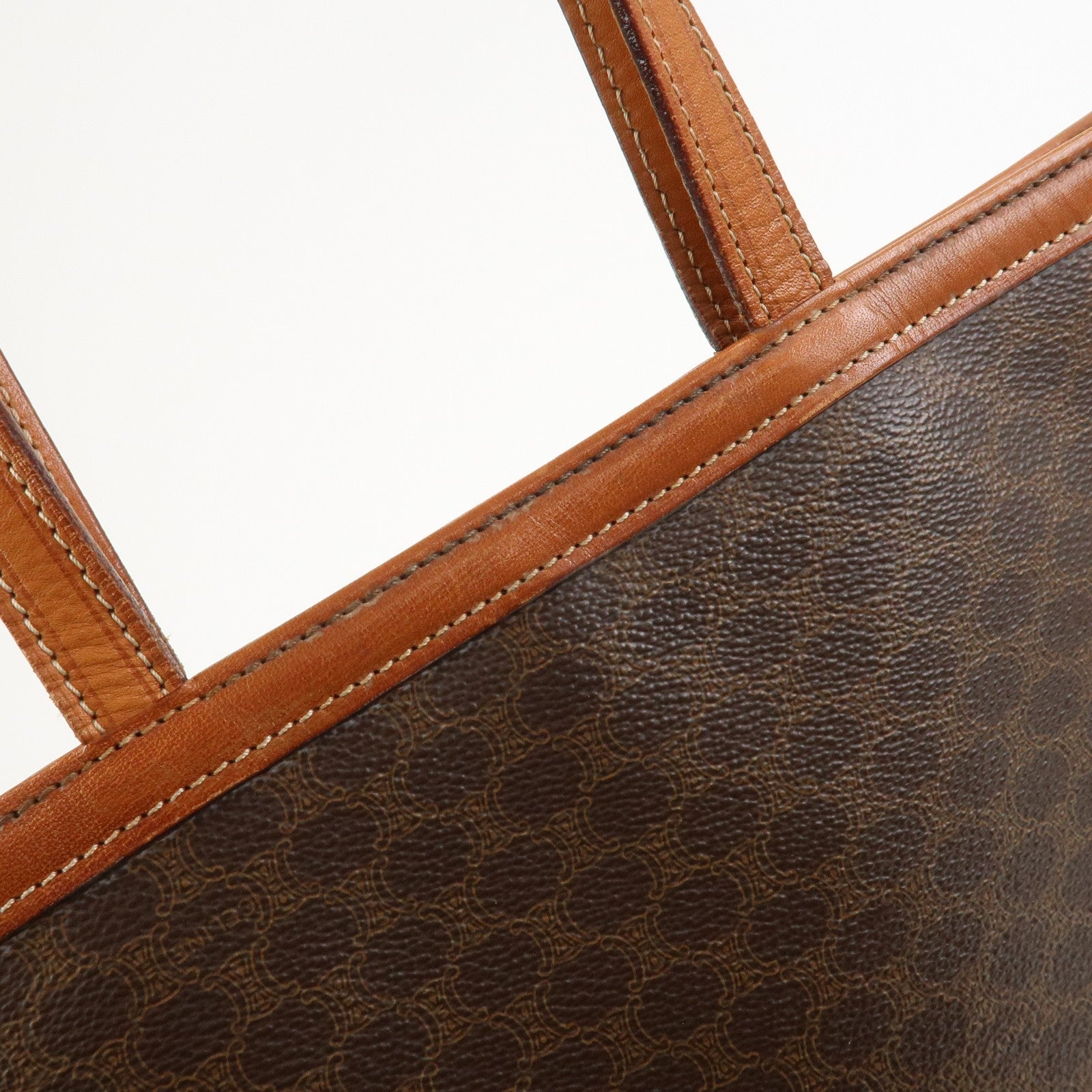 Celine Macadam Tote Bag - Brown, PVC Coated Canvas and Leather