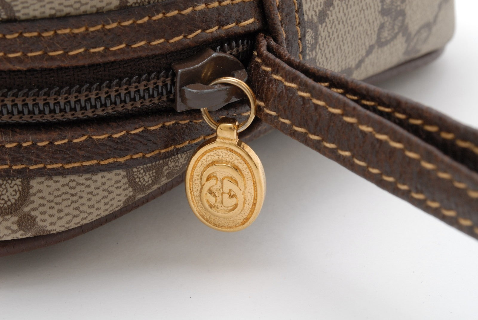 Gucci Pouch Clutch Bag - Brown, PVC Leather