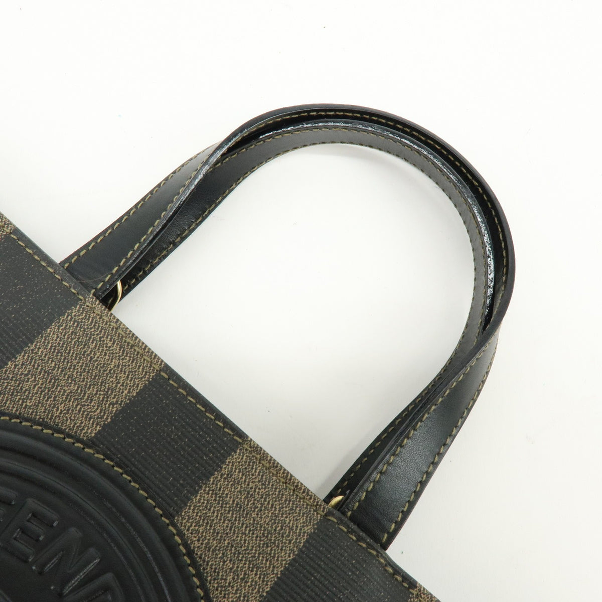 Fendi Tote Hand Bag - Black, Brown, PVC, Leather