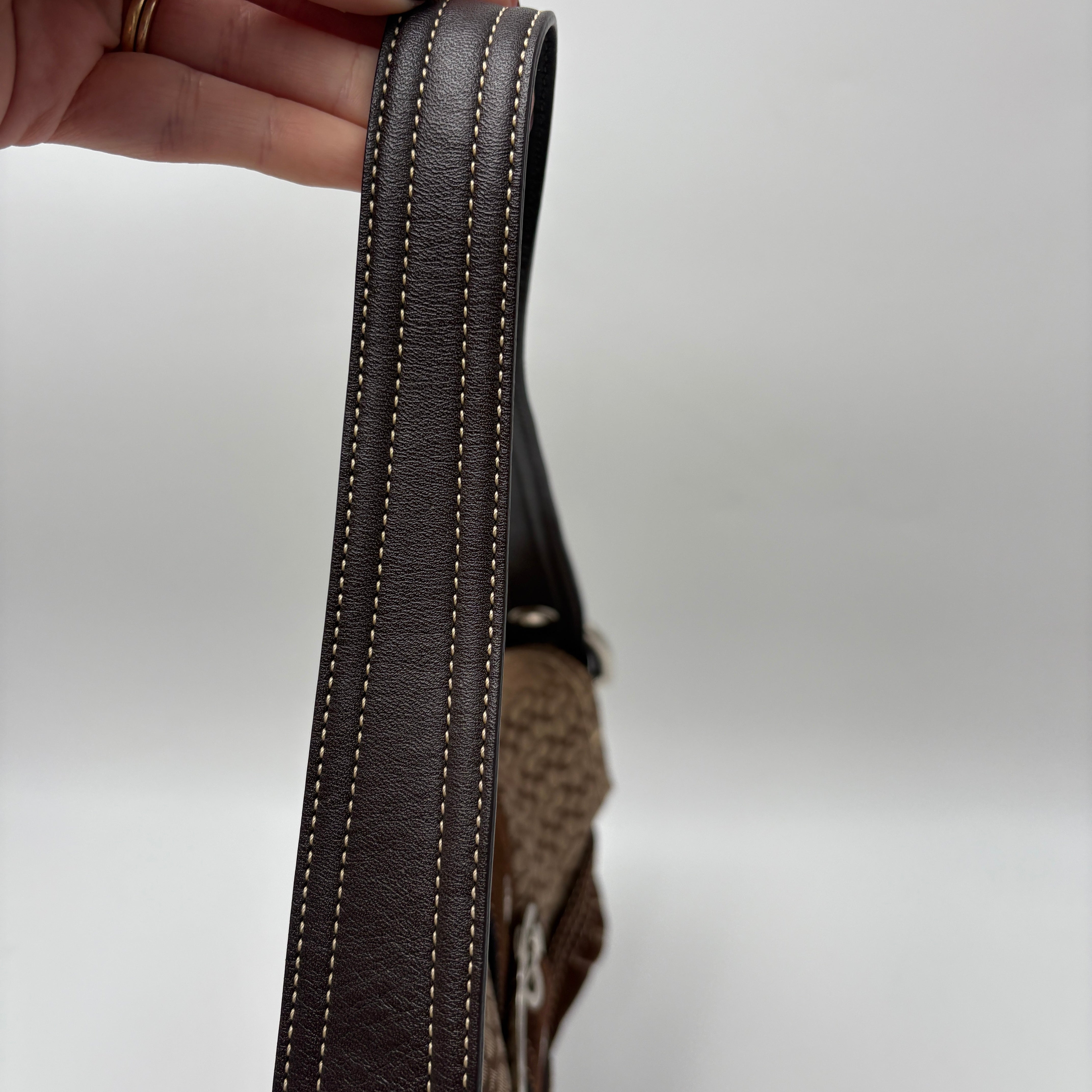 COACH SIGNATURE SUEDE BAG