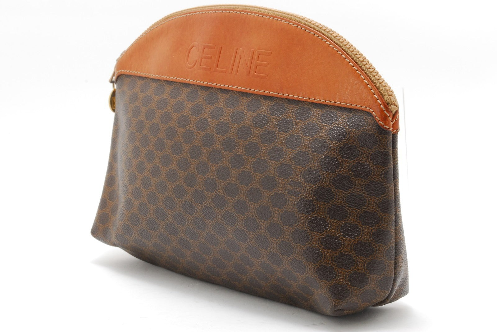 Celine Macadam Clutch Bag - Beige Brown, PVC Leather