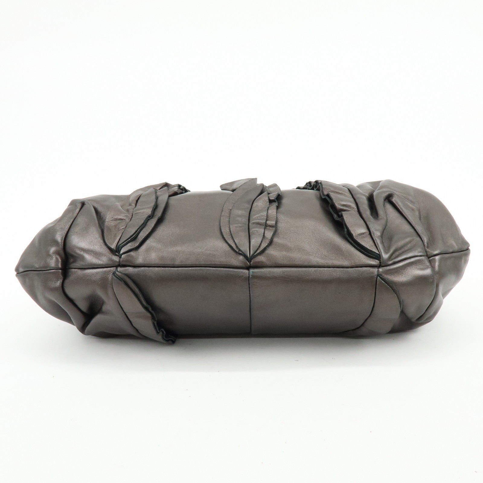 Prada Gathered Tote Bag - Brown, Nappa Leather