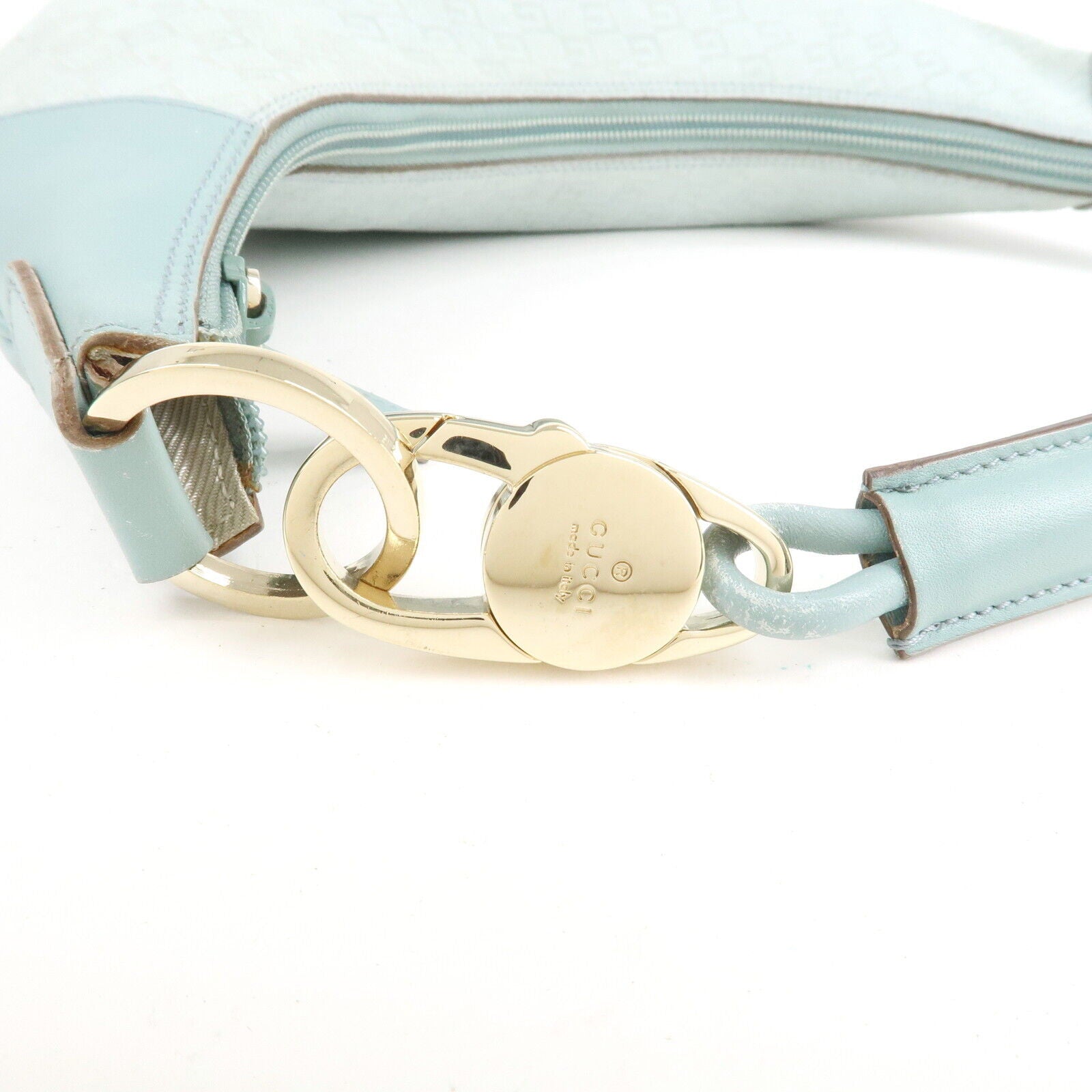 Gucci Shoulder Bag - Light Blue, Suede, Leather