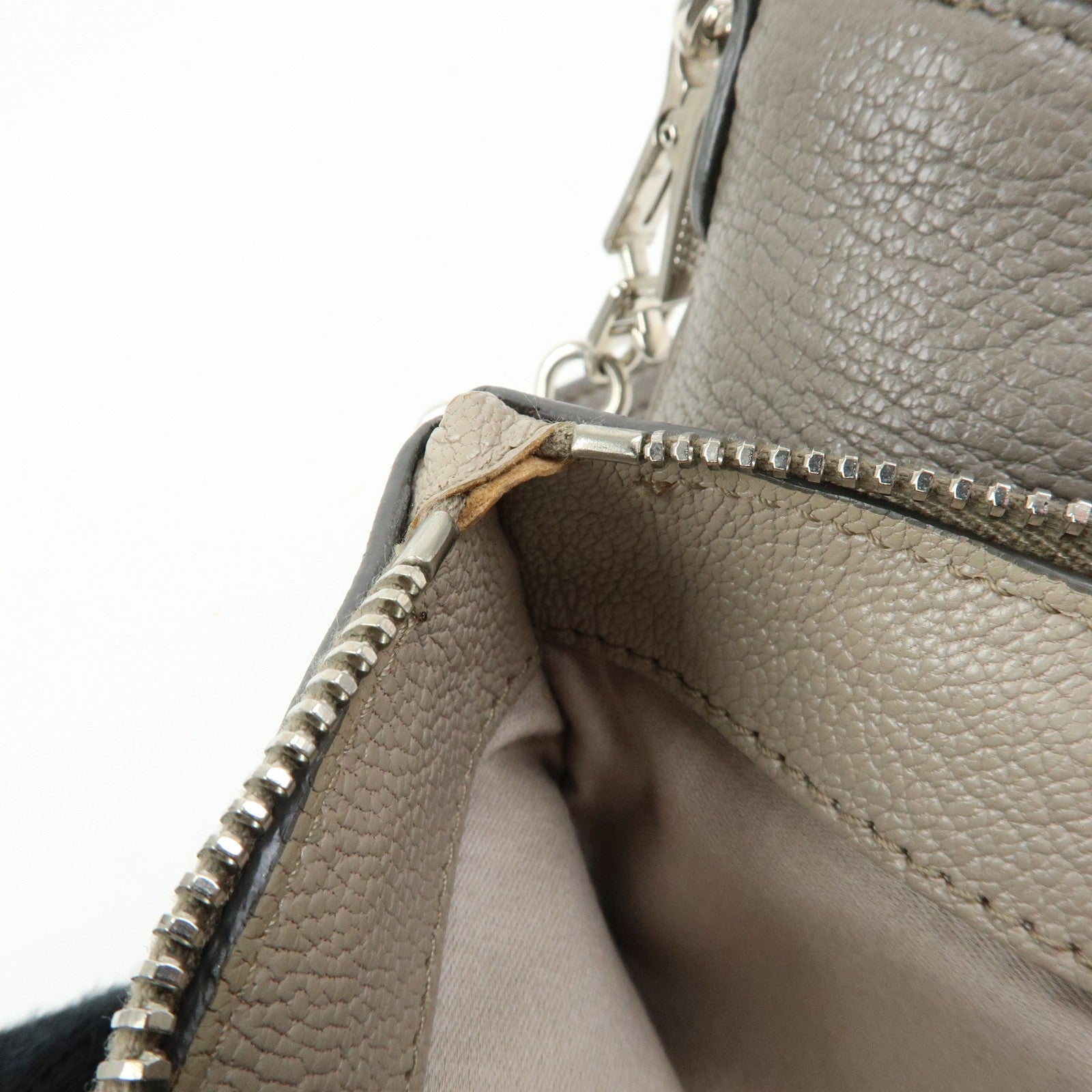 Miu Miu Madras 2Way Handbag - Greige, Leather