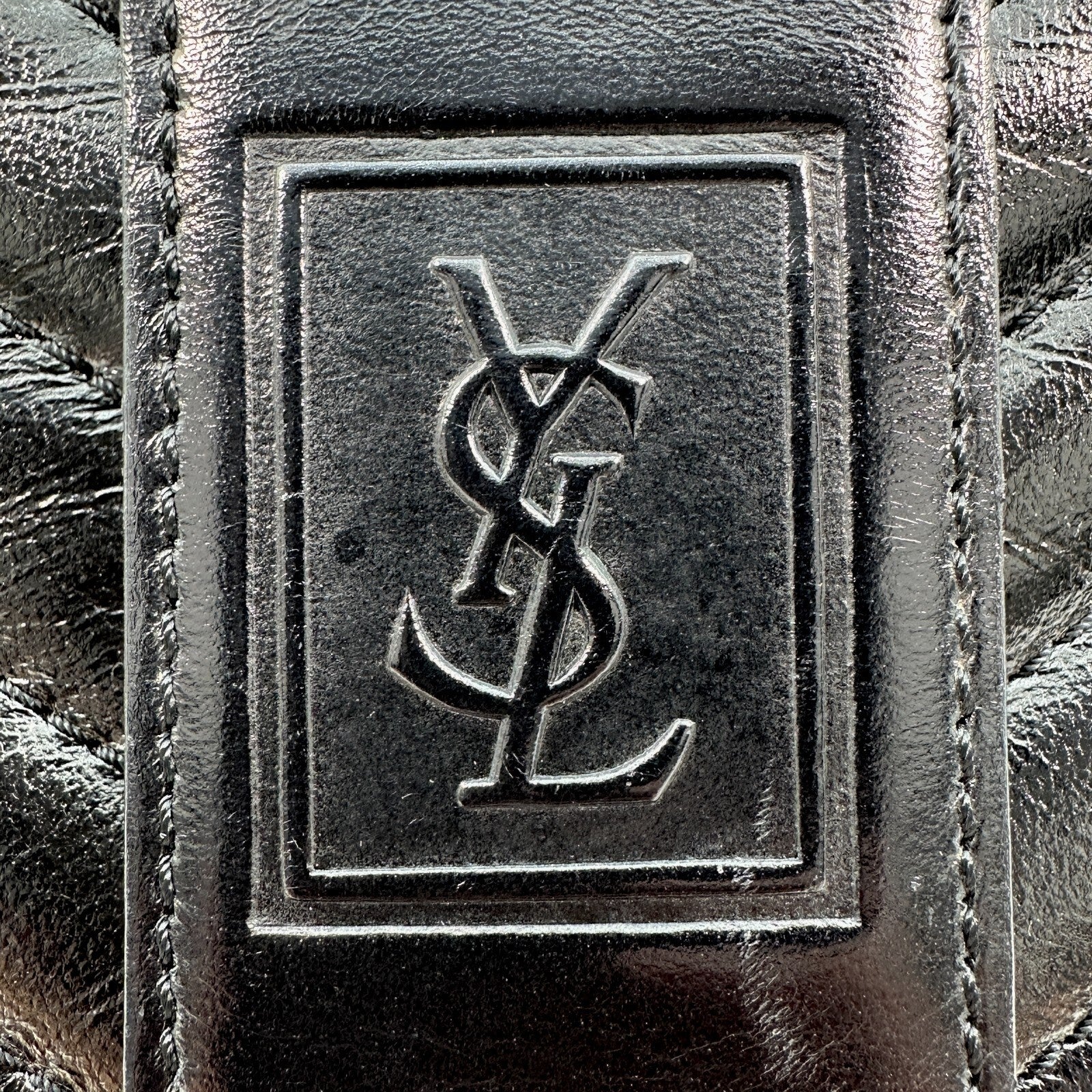 Saint Laurent YSL Clutch - Black, Leather