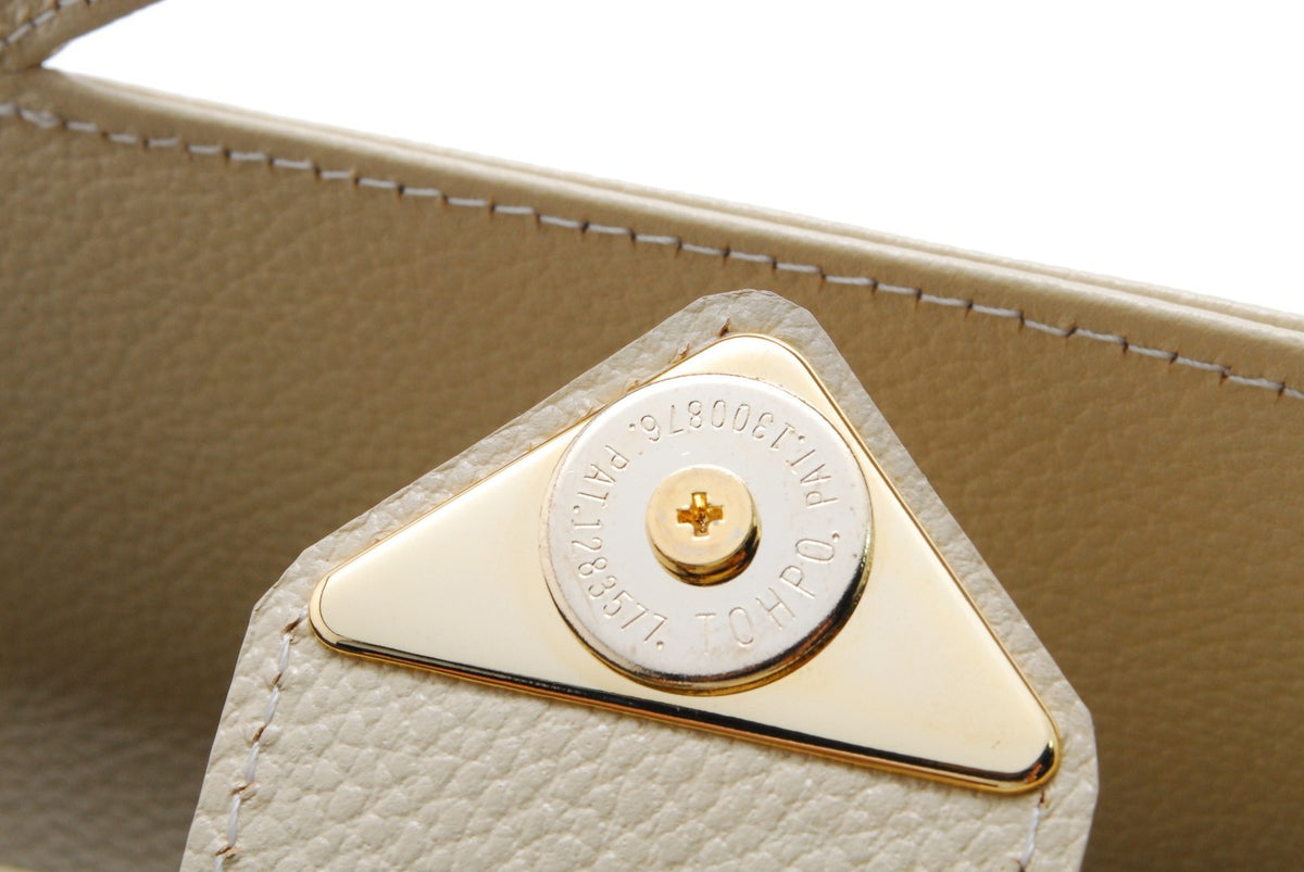 Saint Laurent Yves Saint Laurent Envelope Clutch Bag - Beige, Leather