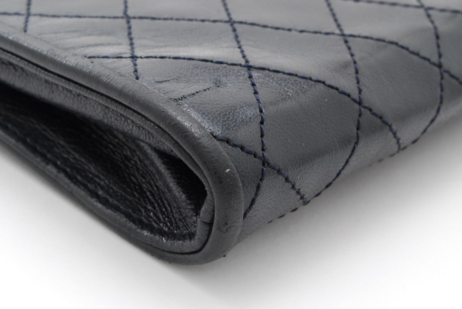 Saint Laurent Yves Clutch Bag - Navy, Leather