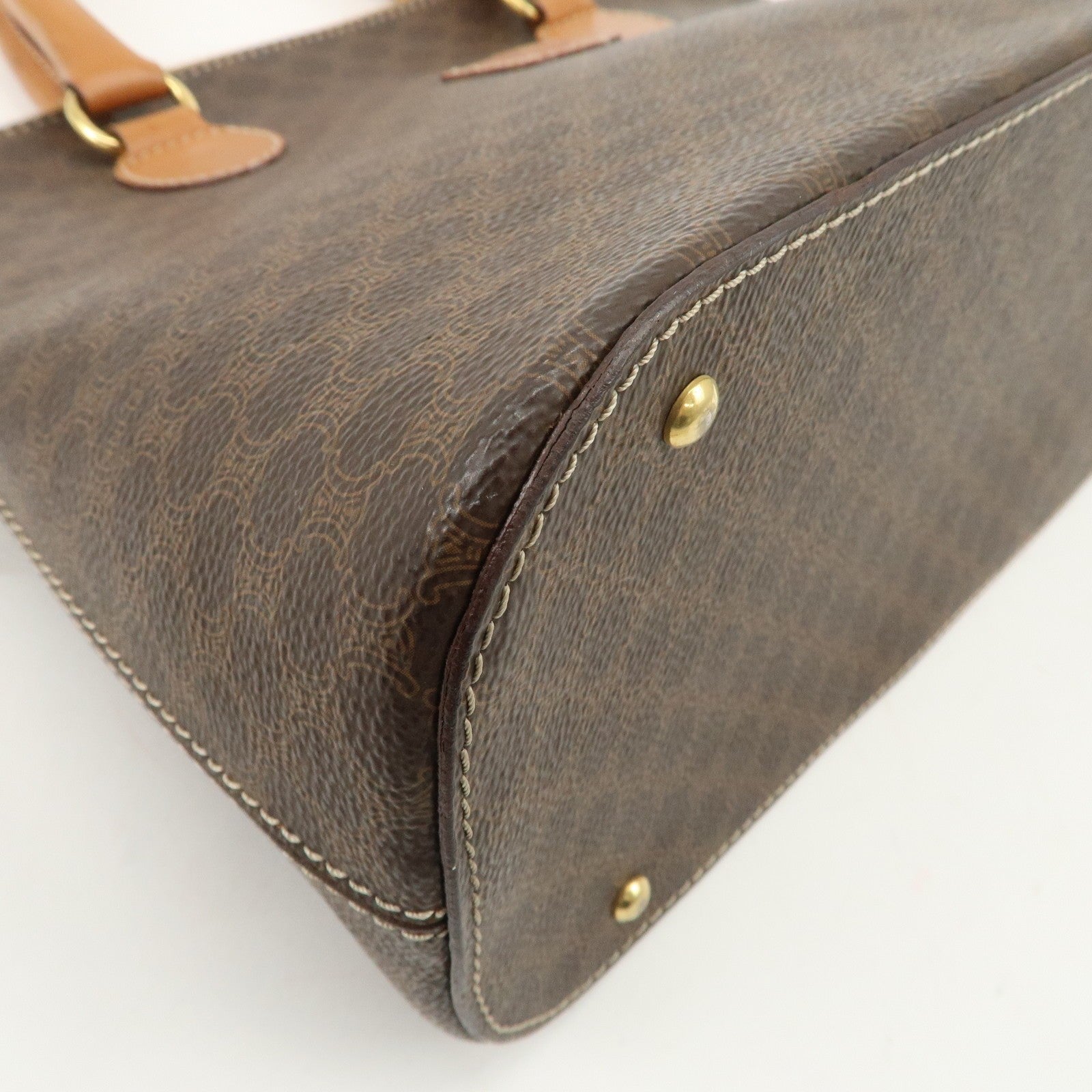 Celine Macadam Hand Bag - Brown, PVC Leather