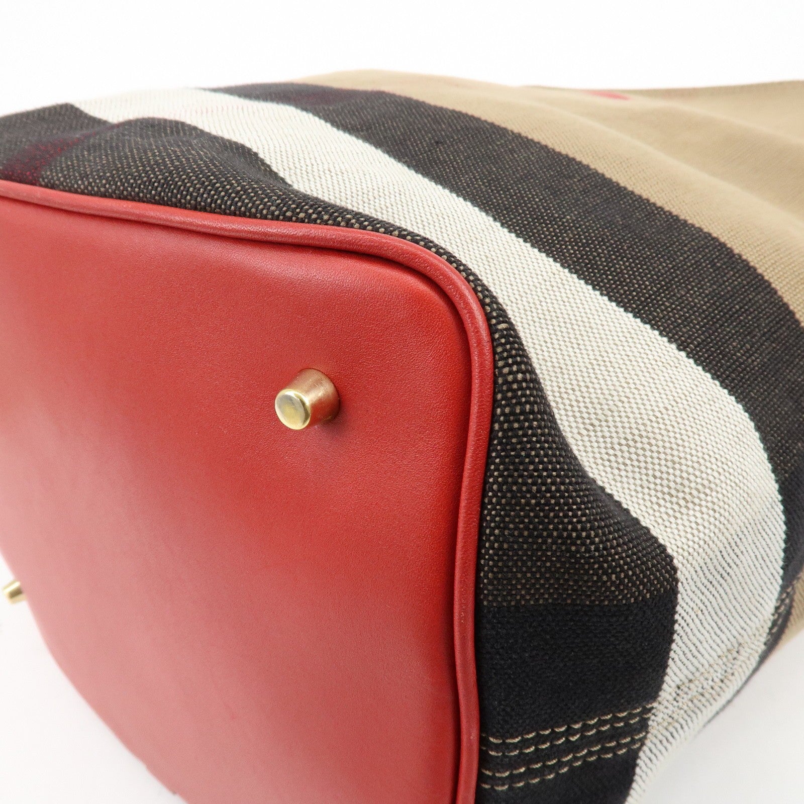 Burberry 2way bag Handbag - Beige, Canvas and Leather